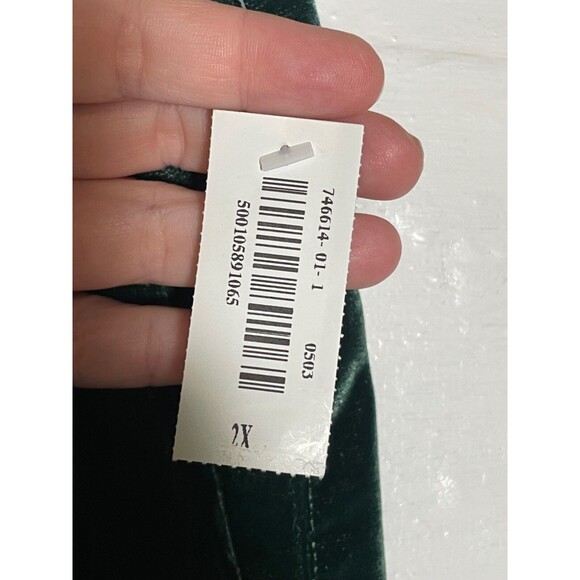 NWT Old Navy Green Velvet Taylor Wide Leg Pants High Rise Trousers Womens 2X - Picture 11 of 16